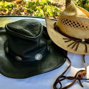 Two western hats -Shady Brady, Henschel Western hats, teenager or young person.